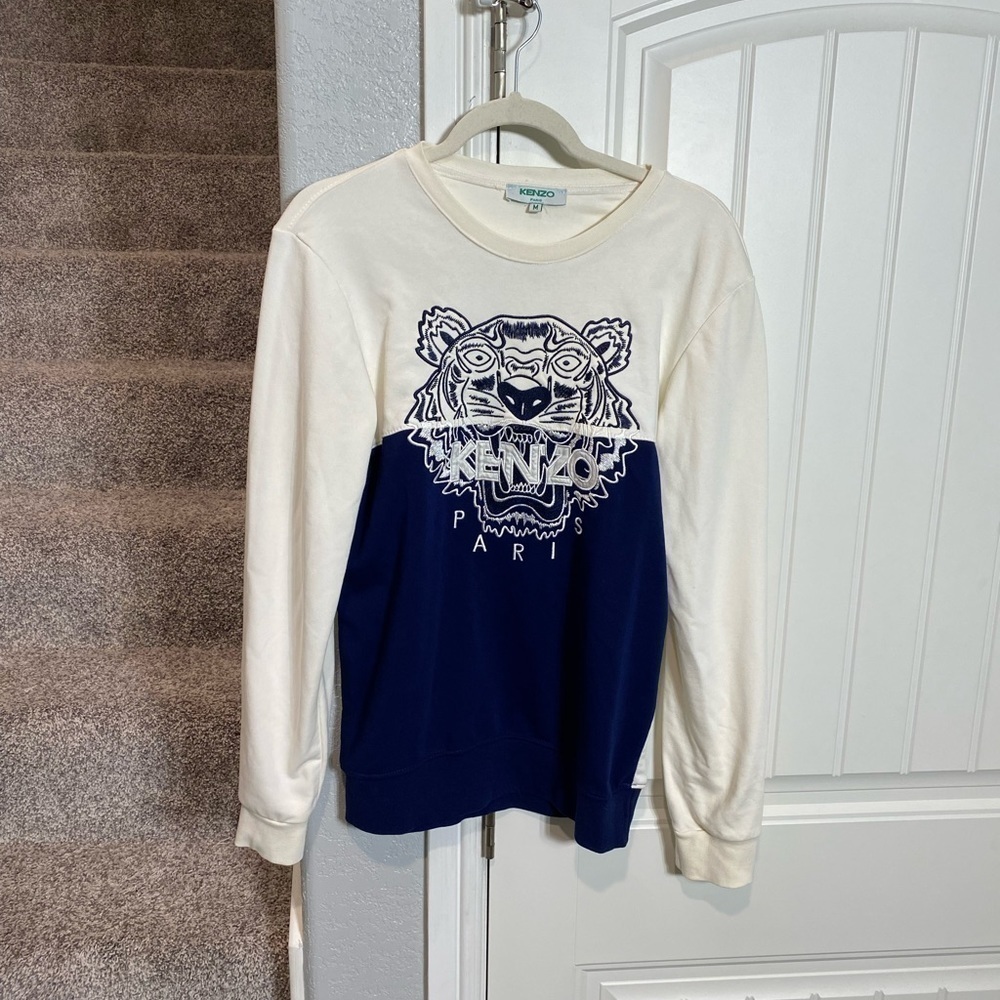 Kenzo Colorblocked Logo Embroidered Crew Sweatshirt - Picture 12 of 16